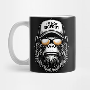 Funny Bigfoot In Disguise Sunglasses Trucker Mug